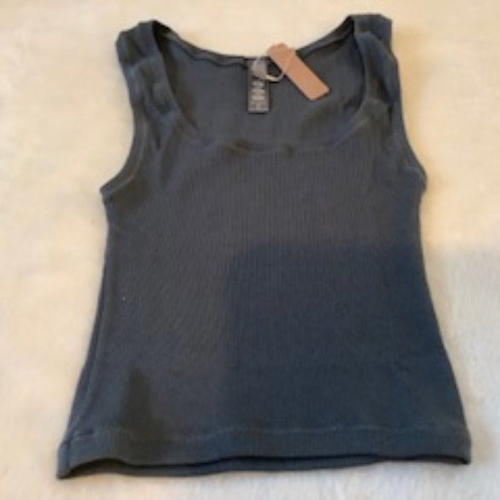 SKIMS (Deep Sea- RARE) Cotton Rib Tank -NWT